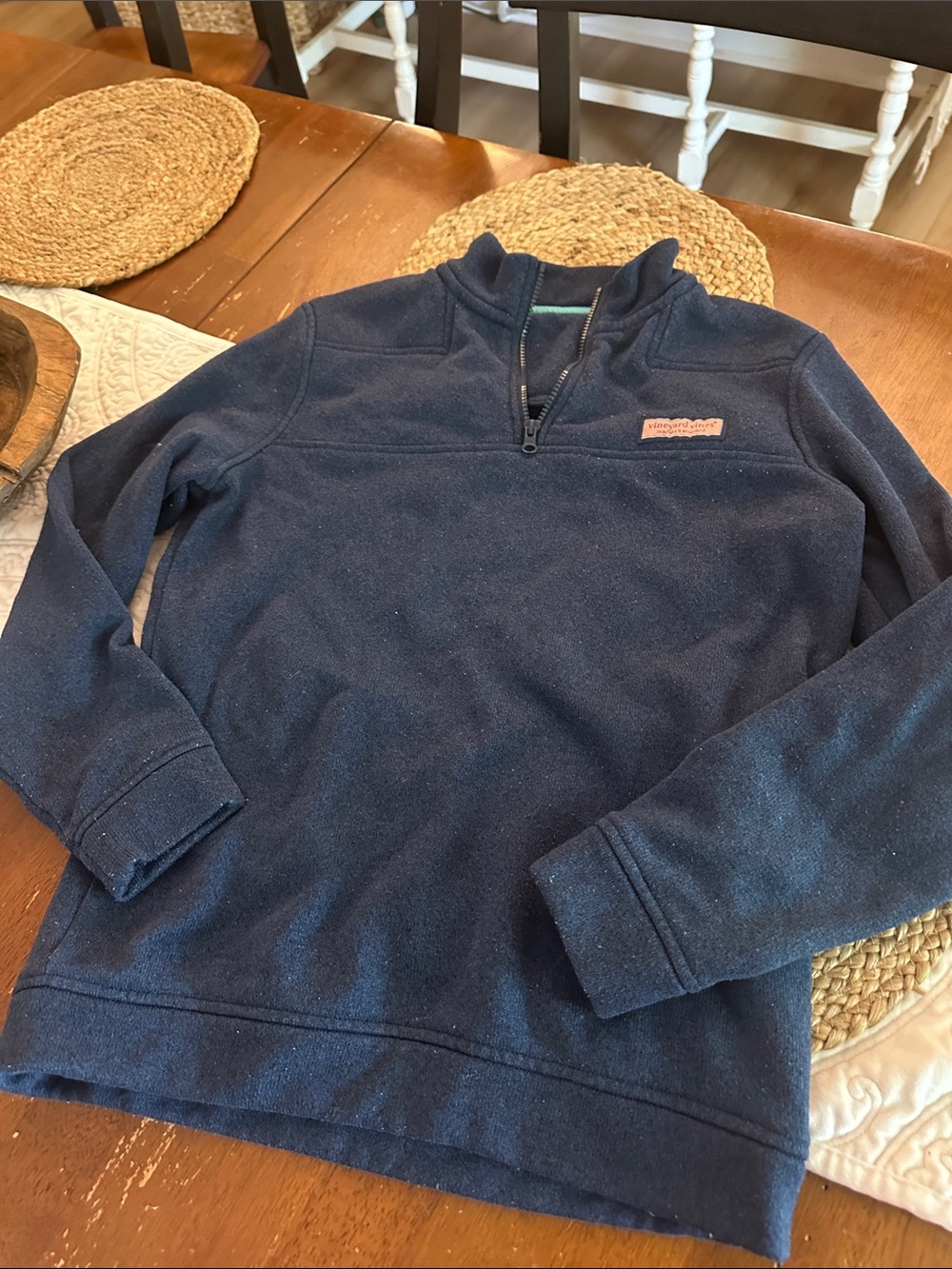 Vineyard Vines Navy Half-Zip Pullover Sweater, GUC
